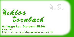 miklos dornbach business card